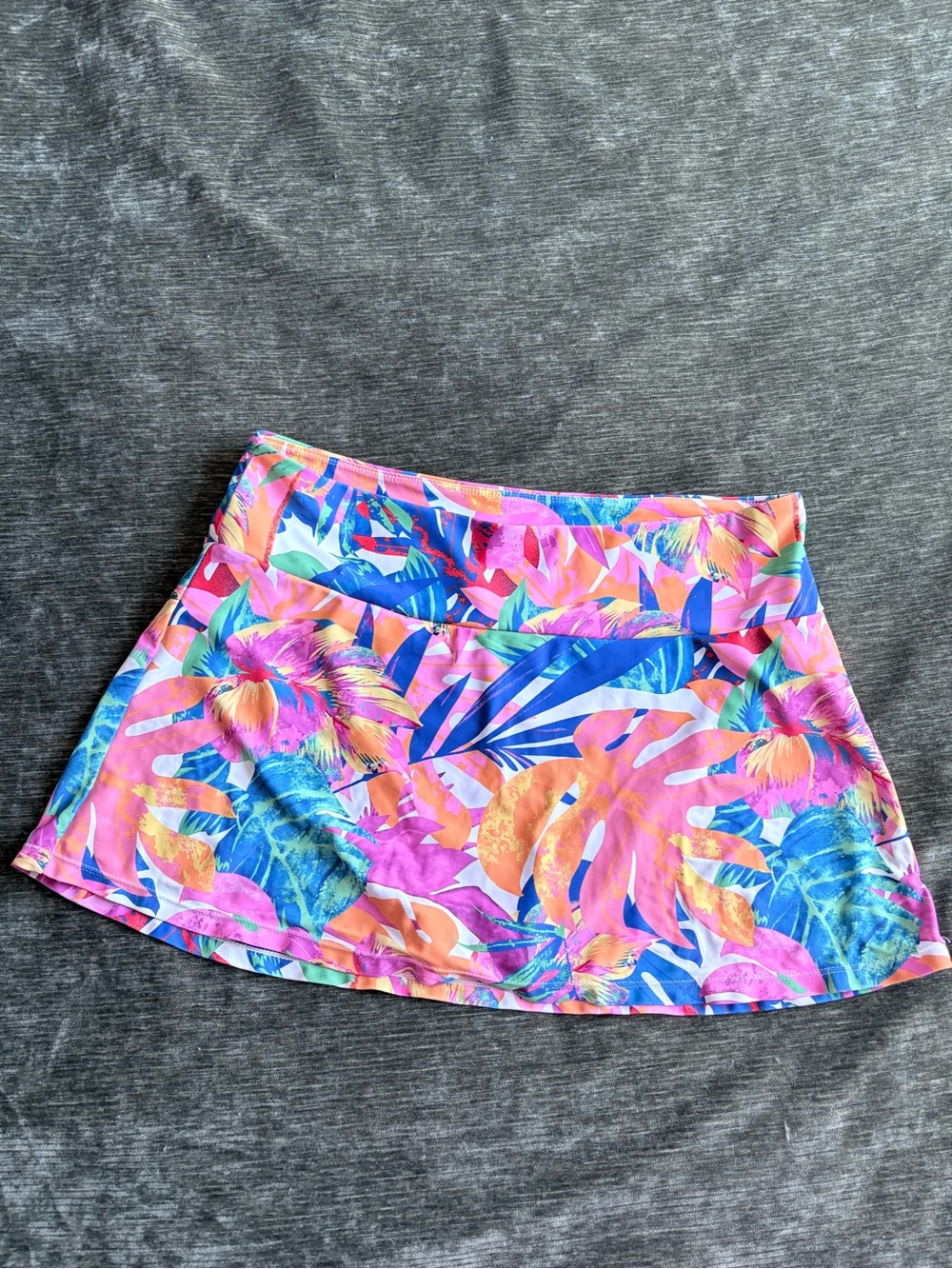 Tropical Floral Active Skort in Pink & Blue bathing suit bottoms
